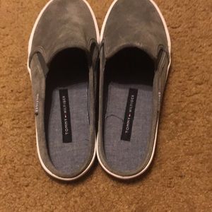 Tommy Hilfiger Shoes - Women’s gray suede Timmy Hilfiger slip ons Tommy Hilfiger Shoes - Women’s gray suede Timmy Hilfiger slip ons